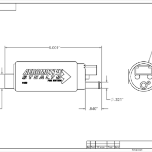 Aeromotive 340 Stealth Fuel Pump - Offset Inlet Inline w/ Outlet (11542)